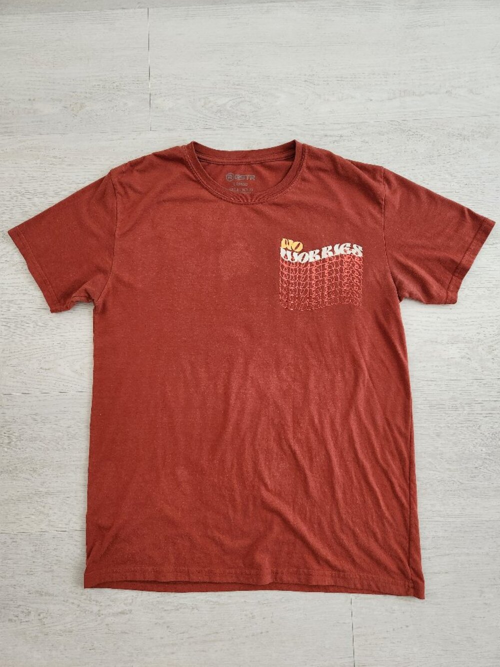 Streetwear Graphic T-Shirt Rust Brown Retro Trippy